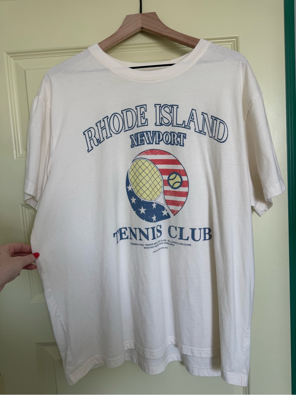 Original Use White Graphic "Rhode Island Newport Tennis Club" Tee